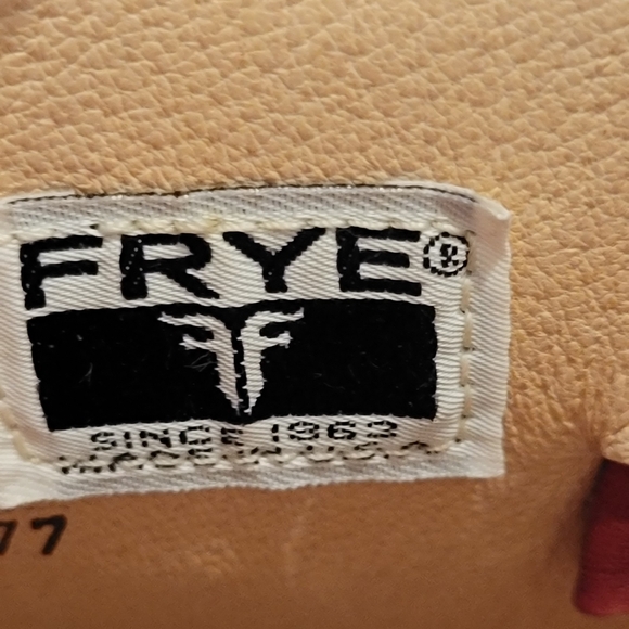 Vintage 1970s/1980s Frye Boots Size 7B Burnt Cherry 6253 - Picture 7 of 14